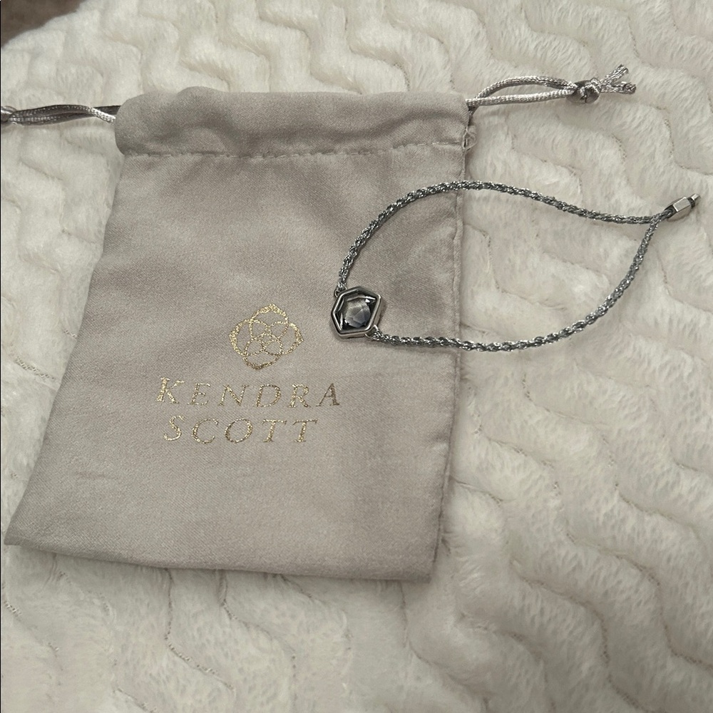 Kendra Scott Silver Bracelet with Geometric Charm